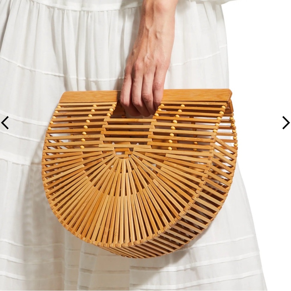 Cult Gaia Ark Bamboo Clutch - Natural